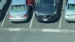 A man seen stealing Daisy Pedersen's car from the parking lot at Middlemore Hospital on Tuesday. Photo / Supplied