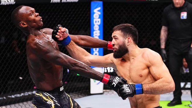 Nassourdine Imavov beat Israel Adesanya by second-round TKO. Photo / Getty Images