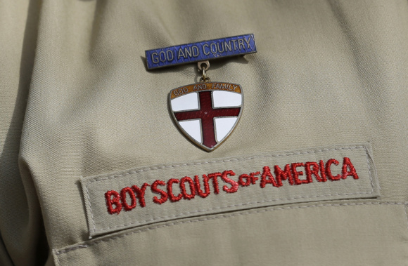 A close up of a Boy Scout uniform. Photo / AP