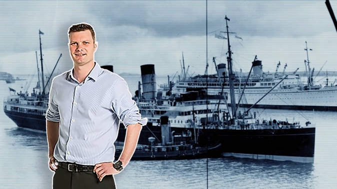 Dr Woodrow Pattinson died while diving above the shipwreck Niagara, seen here in 1937. The Royal Mail Steamer was sunk in June 1940 when it hit a German mine off the coast of Northland. Photo / NZME