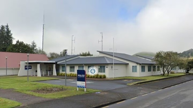 James Tuwhangai stabbed a woman 18 times outside the Taumarunui Police Station last year. Image / Google Maps