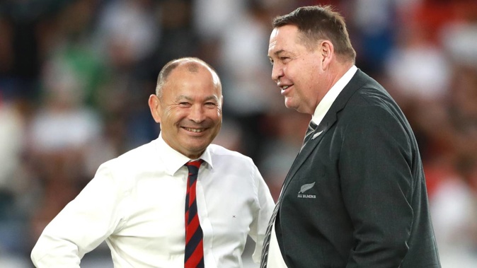Eddie Jones' England knocked out Steve Hansen's All Blacks in 2019. Photo / Getty Images