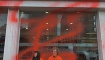 Restore Passenger Rail protestors spray Wellington car dealership with paint 