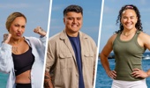 Nix Adams, Louis Davis and Portia Woodman-Wickliffe are competing on Celebrity Treasure Island. Photo / TVNZ, Matt Klitscher