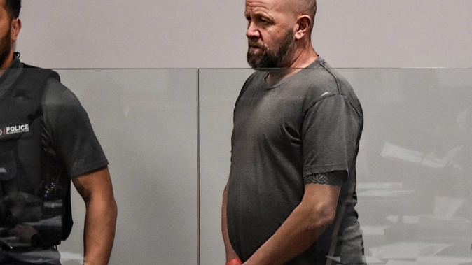 Brendan Harris appears at the Auckland District Court for sentencing after being found guilty of multiple counts of doing an indecent act in a public place. Photo / George Block