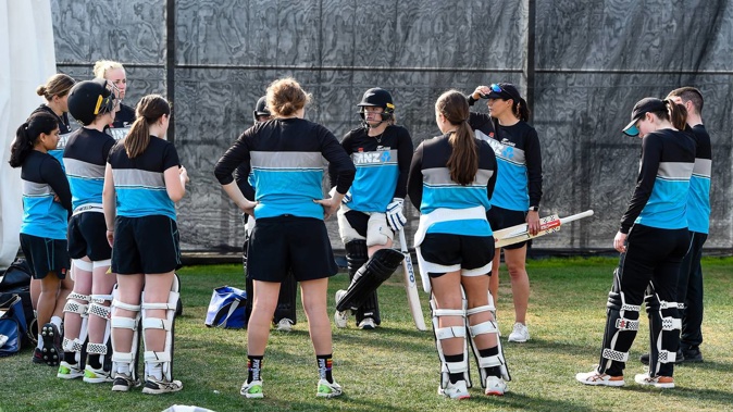 White Ferns players during a training session. Photo / Photosport