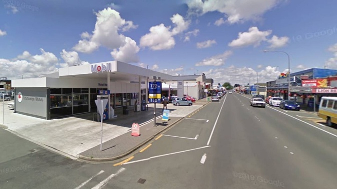 The Mobil petrol station forecourt in Maniapoto St, Ōtorohanga, where Te Kūiti father-of-six Anthony Bell died after a fight with Benjamin and Frank Sweeney on October 2, 2021.