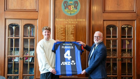 Auckland FC A-League campaign commemorated at Auckland Museum with historic jersey donated