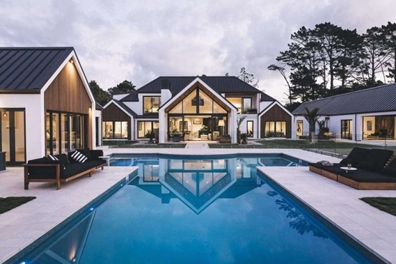 The mansion up for grabs at 66 Mahoenui Valley Road, in Coatesville, Auckland. The property was renovated by Real Housewives of Auckland celebrity Michelle Blanchard and her husband David. Photo / Supplied