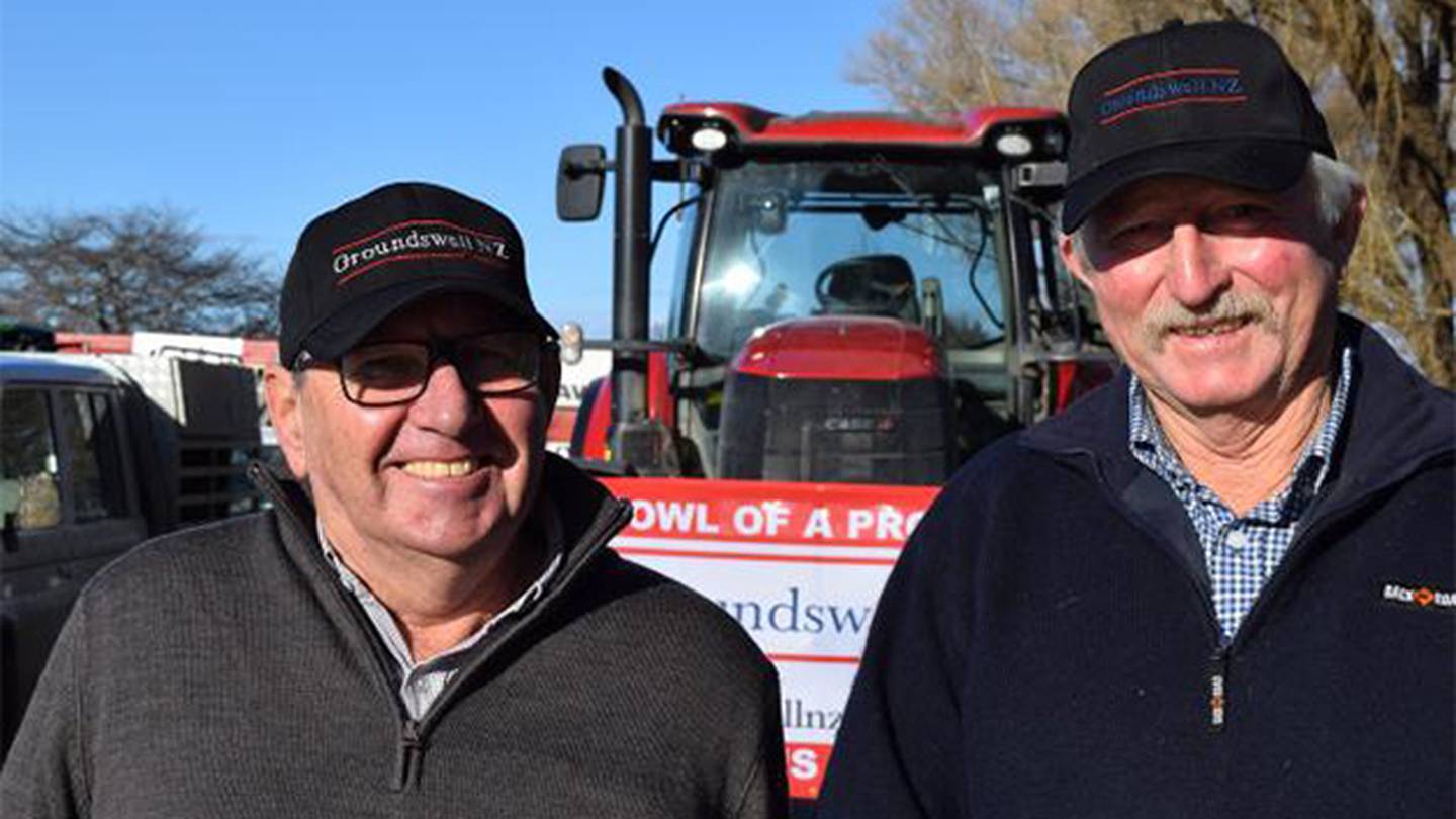 Groundswell NZ co-founder Bryce McKenzie (left) and Laurie Paterson. Photo / Shawn McAvinue