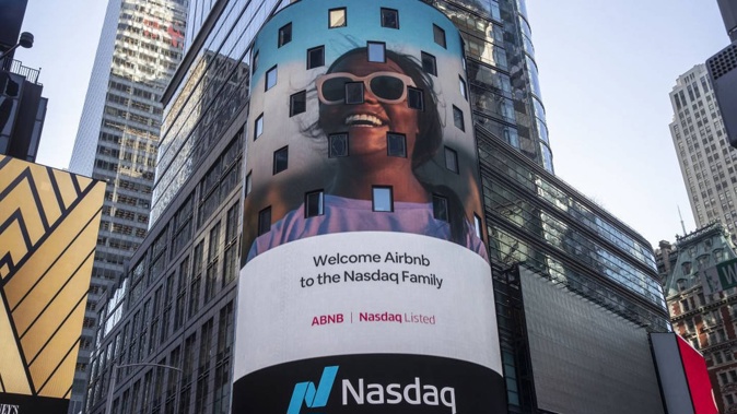 An Airbnb billboard in New York's Times Square. Photo / Victor J. Blue, Bloomberg via Getty Images