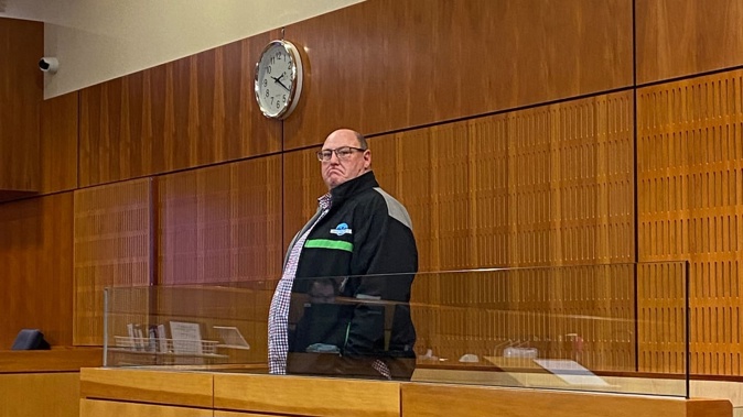 Peter Stevens in the dock at his sentencing. (Photo / Anna Leask)