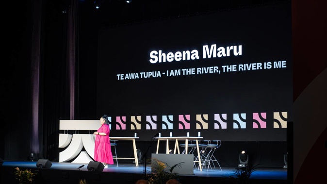 Ngā Tāngata Tiaki o Whanganui chair Sheena Maru highlighted the aspirations of Whanganui River tribes at the three-day indigenous and tribal symposium Te Aratini, at Expo 2020 Dubai. Photo / Supplied