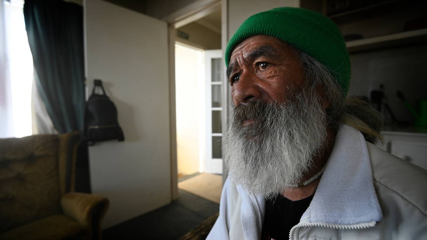 Gerald "Awhi" October, 65, pictured here last year, has been convicted of ill-treatment of an animal after beating a dog in a public park. (Photo / NZME)