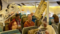 Aftermath of the turbulence on Singapore Airlines flight SQ321 that killed one and injured many others.