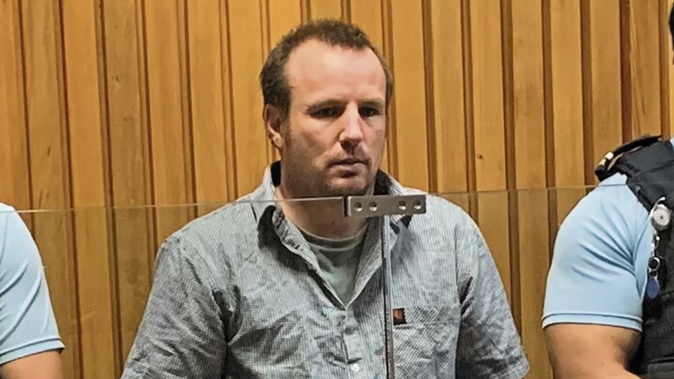 Karl Eric Peters appears for sentencing in the High Court at Gisborne following the hunting death of John Atkins.