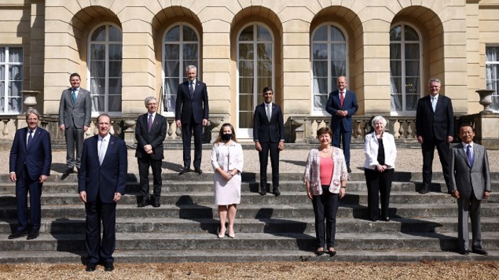 Finance ministers from across the G7 nations meet at Lancaster House in London. (Photo / AP)