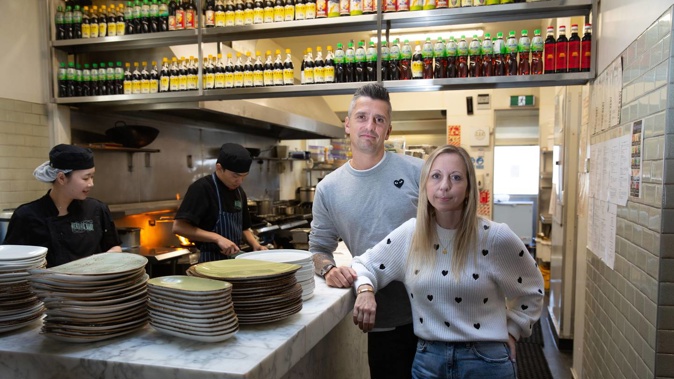 Marcin and Jackie Kulak of Mekong Baby are among thousands of hospitality business owners struggling to find staff since the start of the Covid-19 pandemic. Photo / Sylvie Whinray