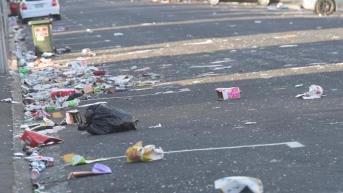 A student flat was ransacked by a group of males as Orientation Week celebrations began in Dunedin's student quarter. Photo / Stephen Jaquiery, ODT
