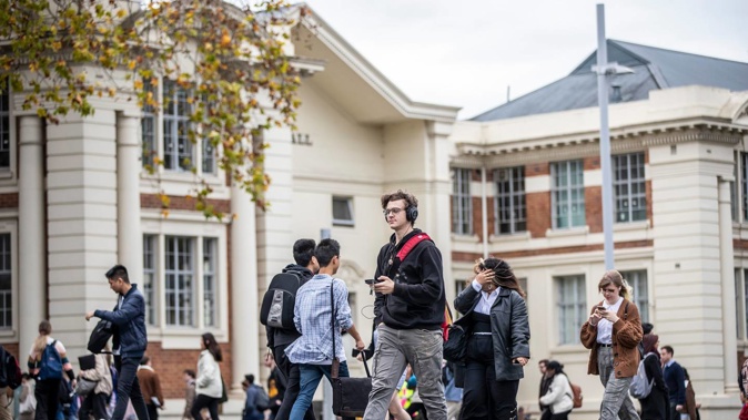 Auckland University students. (Photo / Michael Craig)