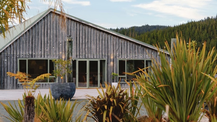 Domu features panoramic views of Abel Tasman National Park. Photo / Domu Retreat