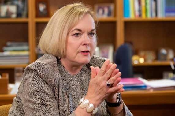 National Party leader Judith Collins says the woman is an ISIS terrorist. (Photo / Mark Mitchell)