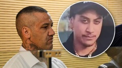 Adam Henare in the High Court at Palmerston North where he was sentenced for the 2022 manslaughter of Raynor Crib.