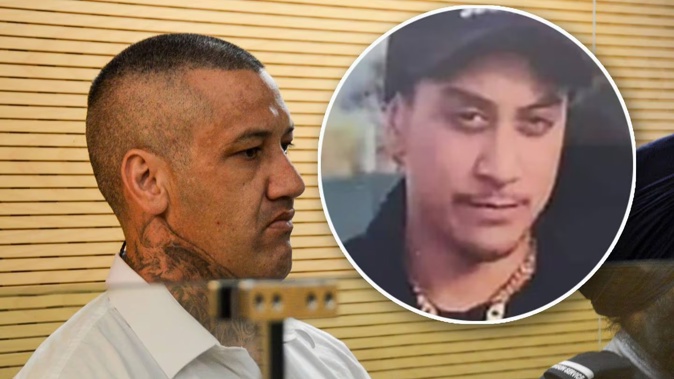 Adam Henare in the High Court at Palmerston North where he was sentenced for the 2022 manslaughter of Raynor Crib.