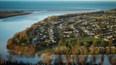 The Hawke's Bay town of Wairoa pictured from the air 10 days after the devastating flooding. Photo / Paul Taylor