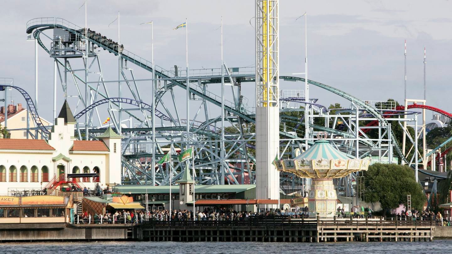 The Jetline roller coaster in Grona Lund amusement park in Stockholm. Photo / Fredrik Persson, TT News Agency via AP, File
