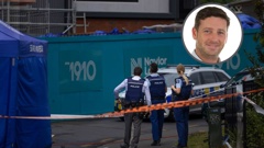 Project manager Chris Bourke (inset) died following an accident at a Mt Wellington construction site on March 3, 2024.