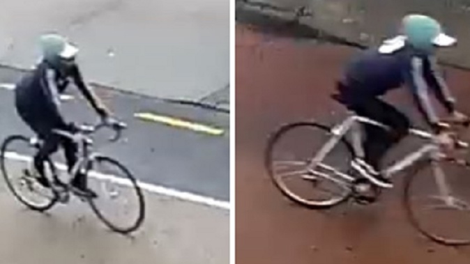 Police earlier asked the public if they saw the cyclist riding around Grey Lynn before he collapsed on Williamson Ave. Photo / NZ Police
