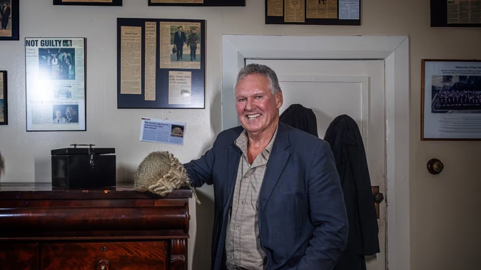 Hamilton lawyer Roger Laybourn is hanging up his wig and gown after 44 years. Photo / Mike Scott