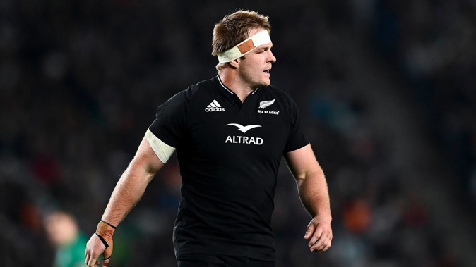 All Blacks captain Sam Cane looks on during Saturday's test against Ireland at Eden Park. (Photo / Getty Images)