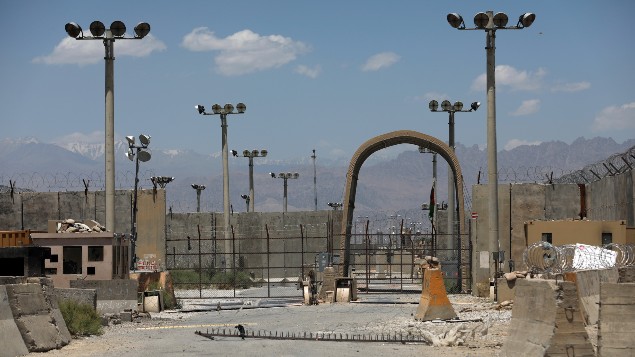A gate at Bagram Airfield near Kabul, Afghanistan. Photo / AP