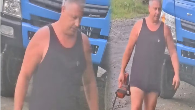 Stuart Biggs denied a charge of wilfully damaging vegetation in Wakefield after he was caught on a forestry company security camera with a chainsaw near a locked gate.