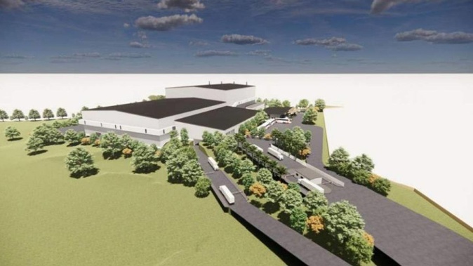 A concept drawing of what the planned waste-to-energy plant in Te Awamutu could look like.