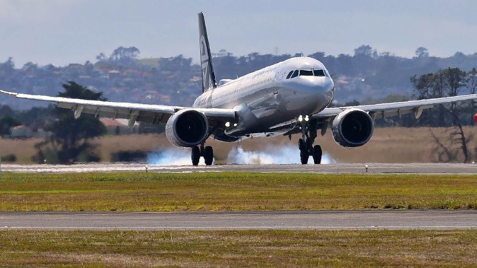 An Air NZ A321 lands at Auckland Airport. Photo / Auckland Airport