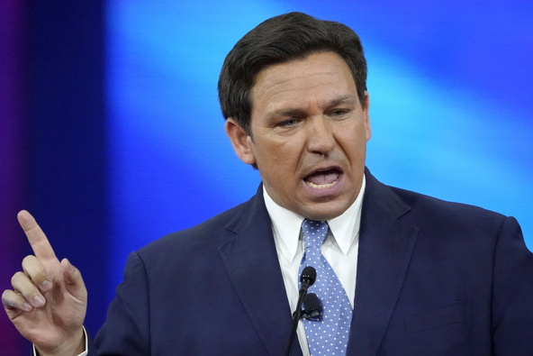 Florida Gov. Ron DeSantis speaks at the Conservative Political Action Conference. Photo / AP