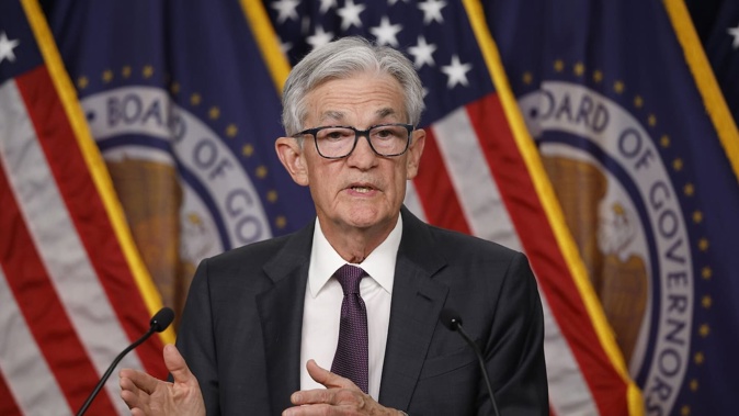 US Federal Reserve chairman Jerome Powell delivers remarks at a news conference following a federal open market committee meeting in Washington, DC. Photo / Getty Images
