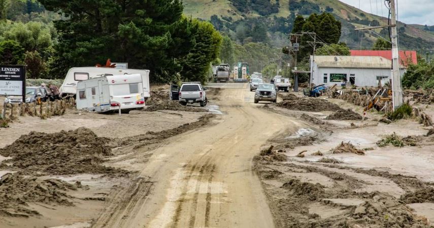 State Highway 5 looks like a war zone. Image / NZ Herald
