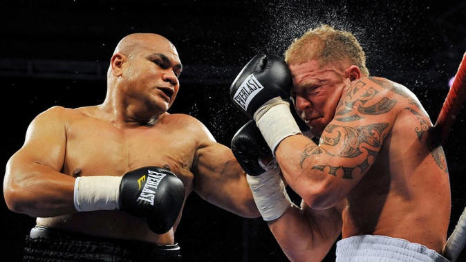 David Tua had Shane Cameron on the ropes. Photo / photosport.co.nz