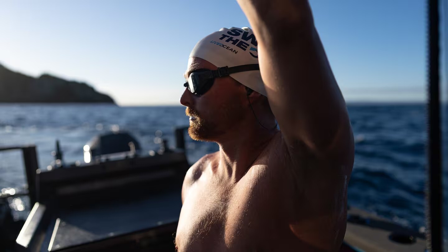 Ultra-marathon swimmer Jono Ridler visits the Bay of Plenty on his East Coast ocean swim to stop bottom trawling