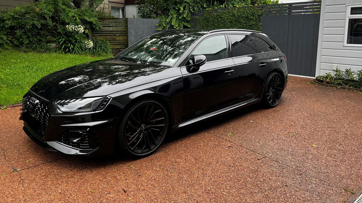 The 2021 Audi RS4 suffered extensive damage, rust and mould, after an disconnected AC hose put water inside the car. Photo / Supplied