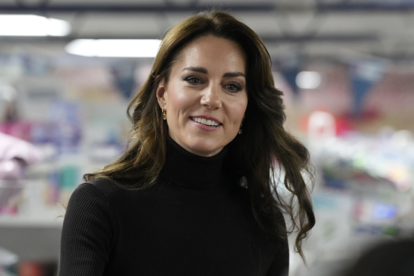 Britain's Kate, Princess of Wales smiles during her visit to Sebby's Corner in north London, Friday, Nov. 24, 2023. Photo / AP