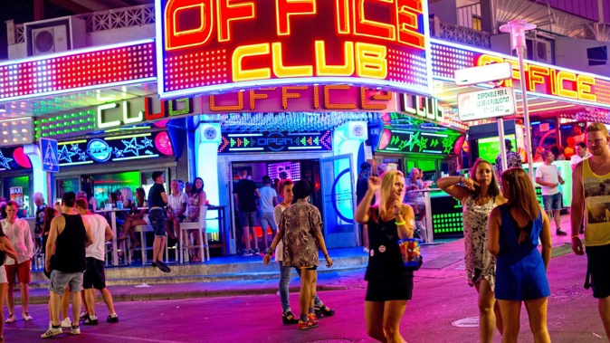 Punta Ballena strip: Mallorca saw 100,000 British customers a year in the 1990s. Photo / David Ramos, Getty Images