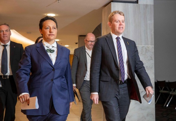 Former Justice Minister Kiri Allan and Prime Minister Chris Hipkins at Parliament last week. Photo / Mark Mitchell Former Justice Minister Kiri Allan and Prime Minister Chris Hipkins at Parliament last week. Photo / Mark Mitchell