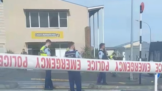 Police at the scene where a bus struck an elderly woman on Church St, Onehunga, on August 4. Photo / Supplied