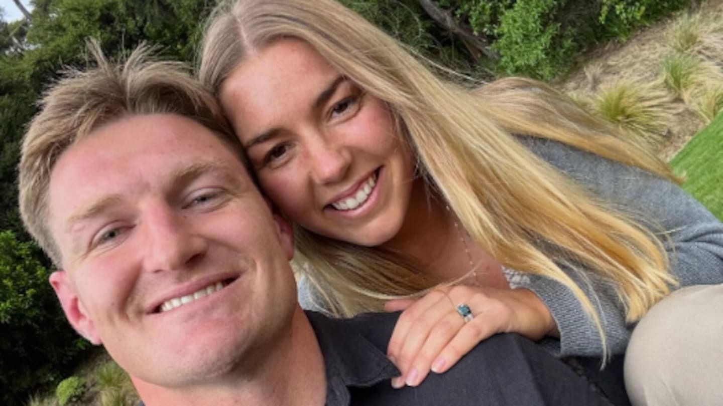 Jordie Barrett has got engaged to his long-term partner Alice Marshall. Photo / Instagram