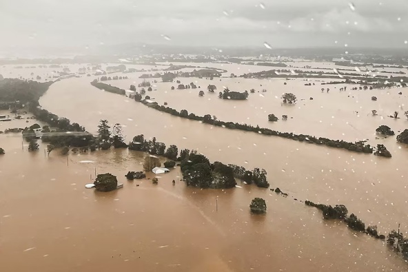 Torrential rain lashed eastern Australia on May 22, triggering heavy flooding. Photo / New South Wales Police via AFP
